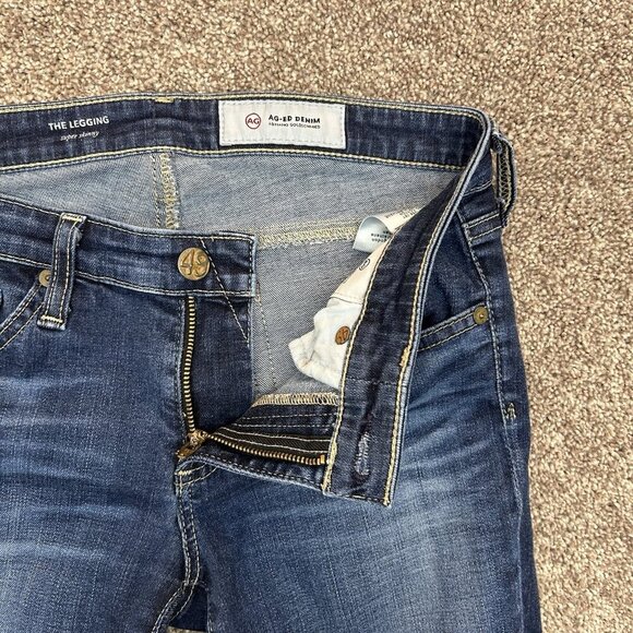AG Womens The Legging Super Skinny Jeans Size 26 R Blue Low Rise Made in USA EUC - Picture 8 of 15